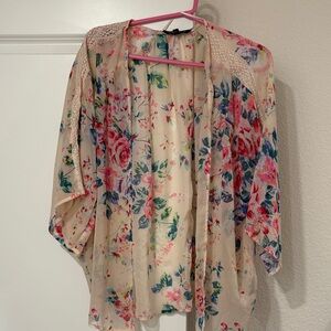 Express Floral Sheer Kimono - Multicolor